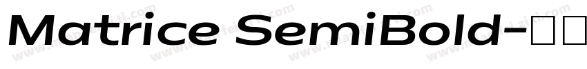 Matrice SemiBold字体转换